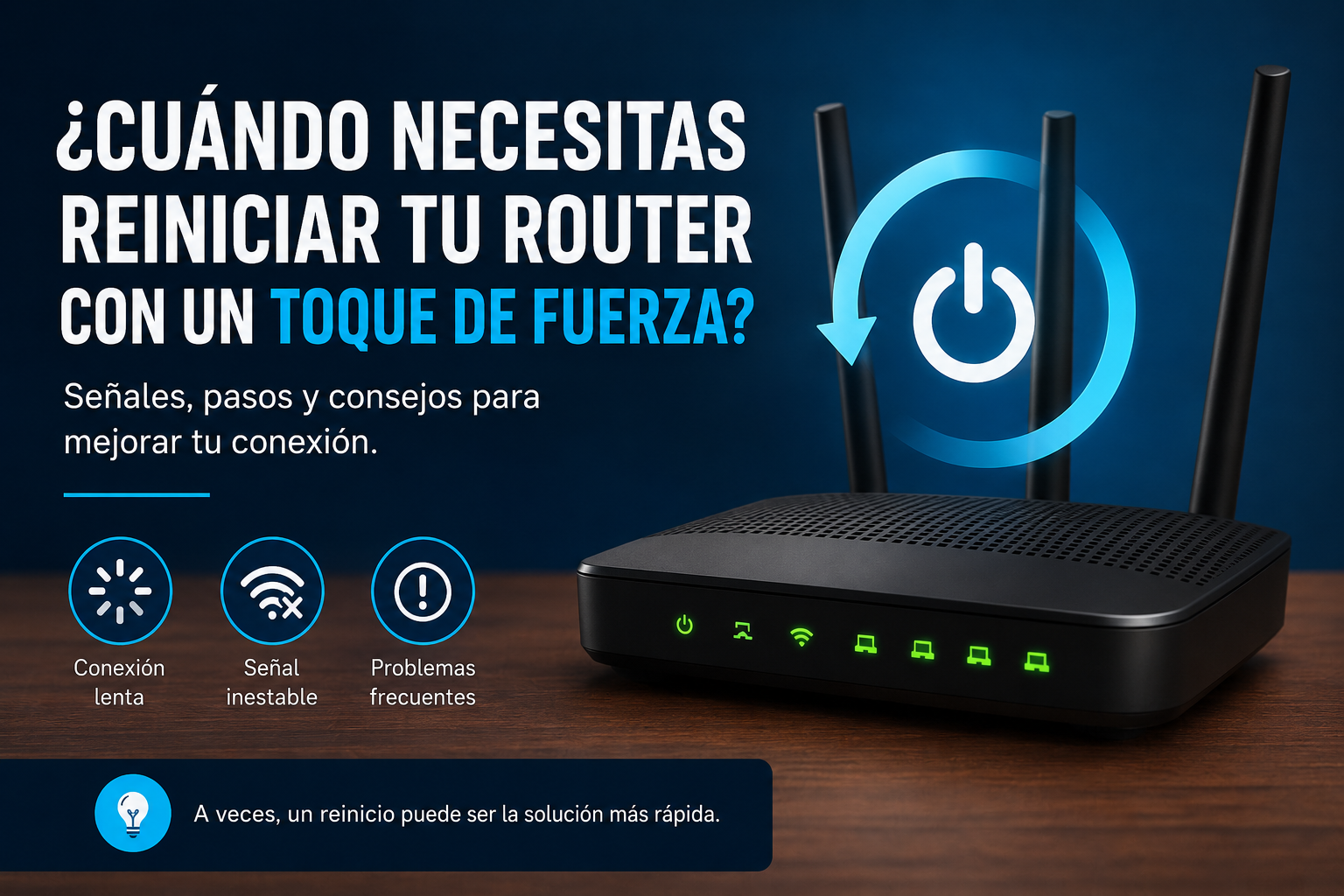 ¿Cuándo necesitas reiniciar tu router con un toque de fuerza?